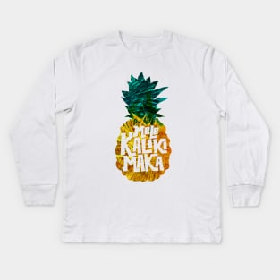 Mele Kalikimaka Kids Long Sleeve T-Shirt